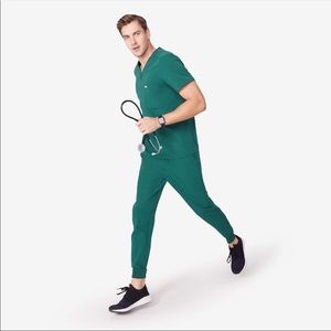 Figs hunter green jogger scrub “pants only “